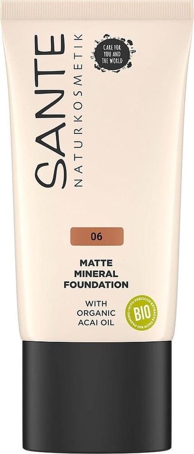 Sante Naturkosmetik Matte Mineral Foundation 06 Warm Caramel 30 ml