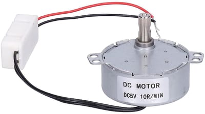Synchrone Motor - Gelijkstroommotor Versnellingsmotor - Projecten Maken - Laag Geluidsniveau - 5V 4W 10RPM - Zilver