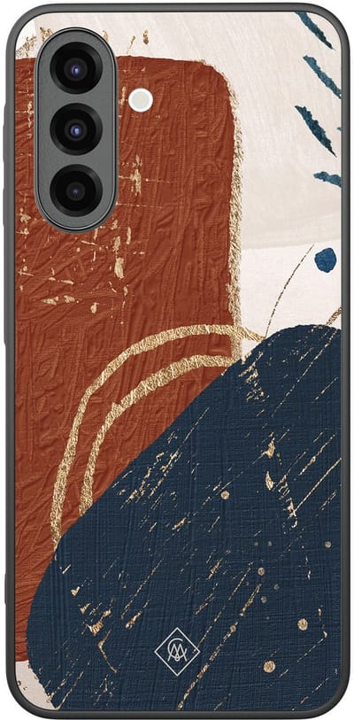 Casimoda® hoesje - Geschikt voor Samsung Galaxy A26 - Abstract Terracotta - Zwart TPU Backcover - Geometrisch patroon - Multi