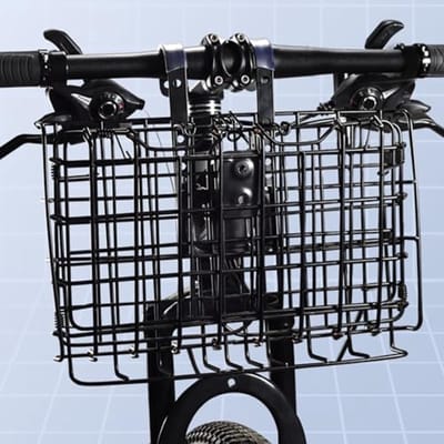 Opvouwbare Fietsmand Voor/Achter - Metalen Fietsdraad Mand met Handgrepen en Quick Release Ontwerp