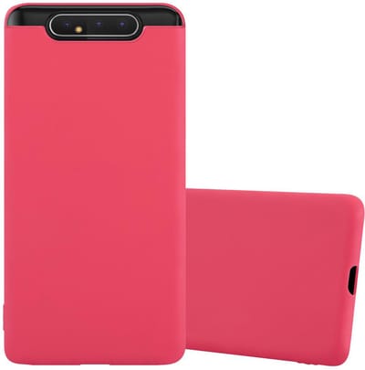 Cadorabo Hoesje geschikt voor Samsung Galaxy A80 / A90 4G in CANDY ROOD - Beschermhoes gemaakt van flexibel TPU silicone Case Cover