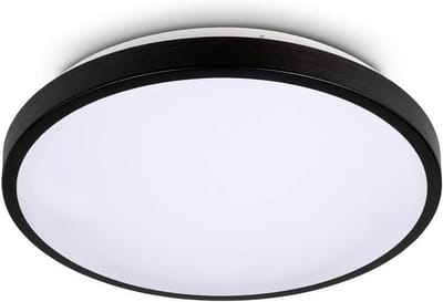 Plafondlamp met Bewegingsmelder Zwart - Vochtbestendige Buiten- en Binnenlamp voor Badkamer, Hal, Gang - Aluminium
