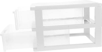 Make-up Organizer - Opbergdoos Lades - Cosmetica Ordenen - Ruimtebesparend Stapelbaar - 25x18.5x16CM - Wit