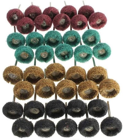 40 Stuks Schuur- en Polijstschijven 25mm voor Dremel - Perfect voor Metaalbewerking, Schoonmaken en Schuren van Diverse Materialen