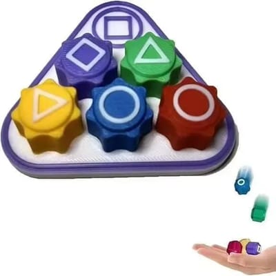 Impression 3D Calamari Game Dés Accessoires de Jeu de Fête Impression Carré Cercle Triangle Jeux de Bar Accessoires de Fête Film Coréen Jouer
