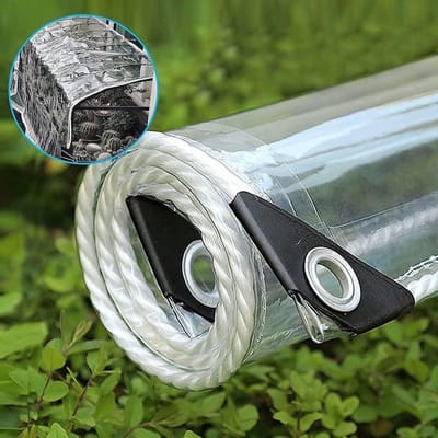Transparant Dekzeil - Afdekzeil PVC - Terras Beschermen - Waterdicht 0.35mm - 1m x 4m - Transparant