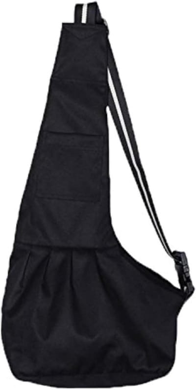 Samia Pet Dog Puppy Cat Carrier Bag Oxford Doek Sling Hond Doggy Kattendrager Enkele Schoudertas-Klein, Zwart