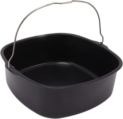 Vierkante Cakevorm voor Airfryer - Anti-aanbak Bakplaat van Voedselveilig Metaal voor Bakken en Koken in de Airfryer (7 inch)