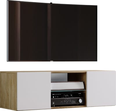 Houten TV wandplank Hangend lowboard TV meubel Hangend wandkast Tafel Jusa