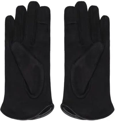 Zwarte Handschoenen - Herfst/Winter - Zwart - Imitatie Suede