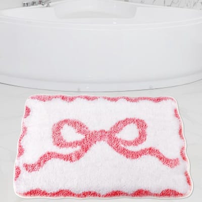 Dailygoods - Badmat - Antislip Badkamer Mat - Roze - Decoratie - Comfortabele en praktische badmat - 59x39 cm - Geschikt voor elke badkamer - Roze