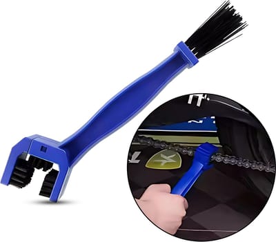 Luxamore® Kettingborstel voor Fiets & Motor – Fietsketting Reiniger & Motor Ketting Schoonmaakborstel – Geschikt voor MTB, Racefiets, Scooter & Brommer – Diepe Reiniging – Blauw