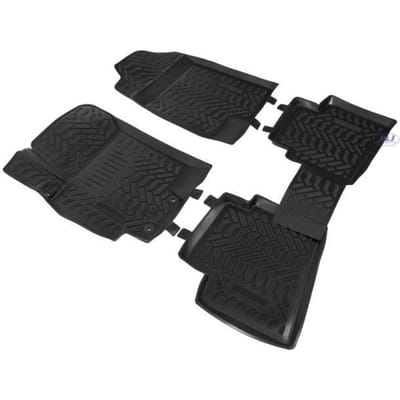 Tapis De Sol En Caoutchouc - J&J AUTOMOTIVE - Kia Rio 4 - Sur Mesure - Antidérapant - TPE Non Toxique noir
