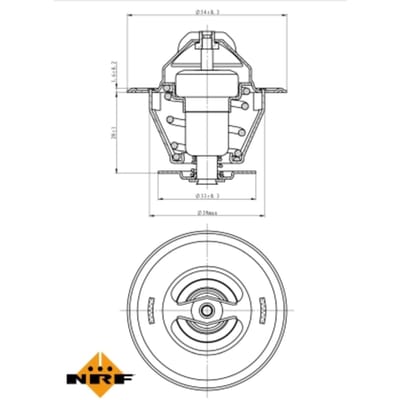 Thermostaat, koelvloeistof NRF 725161