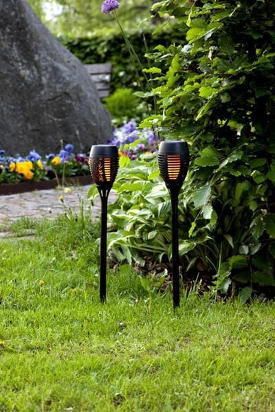 RTM Lighting Solar Fakkels -Zwart -Set van 2 -50CM -Zonne-Energie
