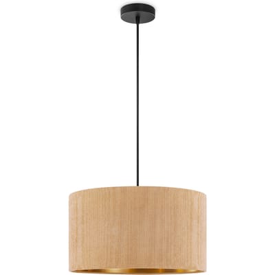 Home Sweet Home - Scandinavische stijl Hanglamp - Corduroy Lampenkap - Cilinder - Karamel - ø40 x 126 cm - E27 Fitting - Geschikt voor Woonkamers