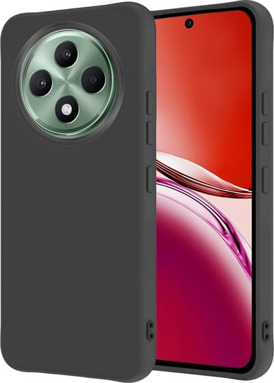 Hoesje - Geschikt voor Oppo Reno 12 F - Sterk & Shockproof - Hoes Cover - Siliconen Case - Zwart