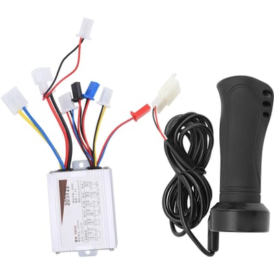 24V 500W Geborstelde Snelheidsregelaar met Gashendel met Lange Draad voor Elektrische Fiets Scooter Driewielers black