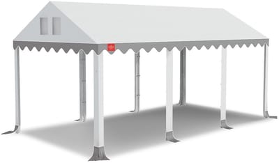 GO-PRO | Limited Edition | 3x6 | Wit-grijs | Partytent met grondframe