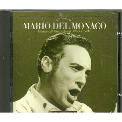 CD MARIO DEL MONACO - Historische Opnamen 1950/60 GL305 Gala 1989 Niet Japan Klassiek Gebruikt beige