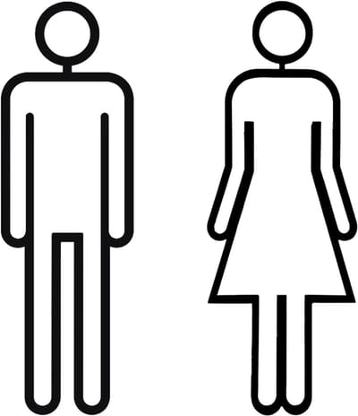 Toiletbord met elegant 3D-effect voor mannen en vrouwen - Montage in toilet, badkamer, kledingkast - Hoogwaardig acrylglas - Eenvoudig te monteren - Zwart