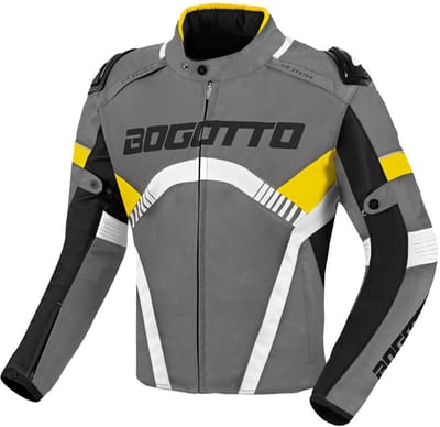 Bogotto Boomerang Waterdichte Grijs Geel Textiele Motorjas - Jas