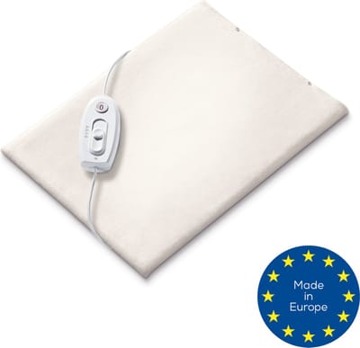 Sanitas SHK 18 Warmtekussen - Heating pad - 40 x 30 cm - 3 Warmtestanden - Elektrisch - Snelle opwarming - Automatische uitschakeling - Katoen - Hoes machinewasbaar - 2 Jaar garantie - Wit
