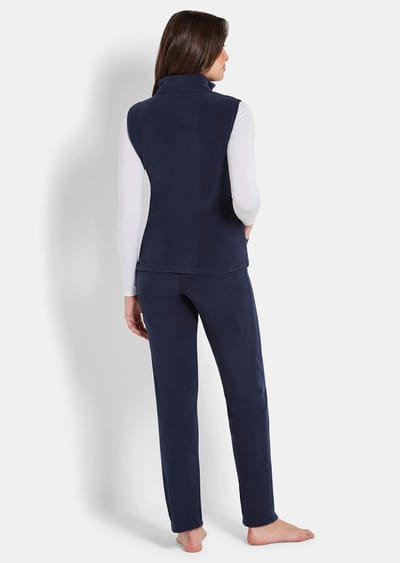 Huispak van warme fleece - marine - Gr. 38 van Goldner Fashion