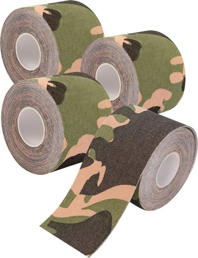 U Fit One Sporttape - Kinesiotape - Elastische Fysio Tape - 4 Rollen - 5cm x 5m - Groen Camouflage