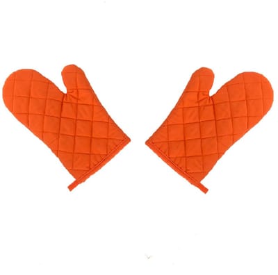 Ovenhandschoenen, hittebestendige keukenbakhandschoenen met ophanglus, antislip kookhandschoenen voor grillen, magnetron, pizza - oranje