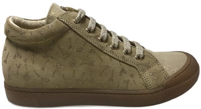 Naturino - Dord - Mt 25 - rits veter bumper bling bling print lederen hoge sneakers - goud