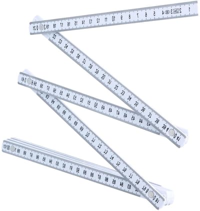 Dailygoods- Vouwmeter 200 cm - Opvouwbaar - Dubbelzijdig - ABS Kunststof - Meetlat - Flexibel en krasbestendig