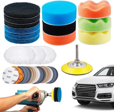 Allecto Plus - Koplamp restauratieset met 41 autopolijstpads - Voor