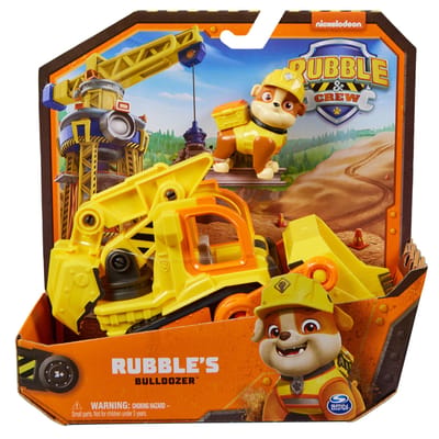 Rubble & Crew - Speelgoedauto met speelfiguur en beweegbare onderdelen - stijlen kunnen variëren