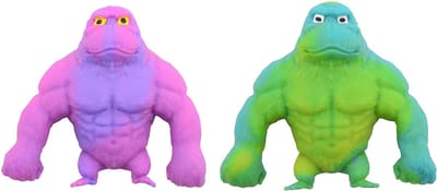 Johntoy gorilla speelgoed Super stretch - elastisch fidget speelgoed.