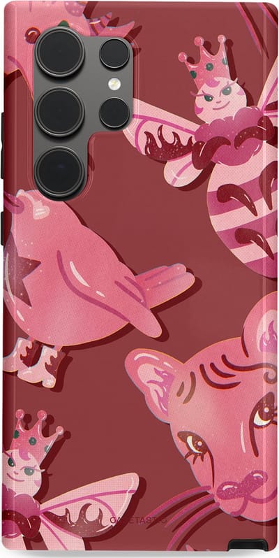 Casetastic Hoesje Geschikt voor Samsung S24 Ultra - Stijlvolle Beschermende Duo-layer Case - Luxe dieren