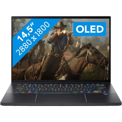 Acer Predator Triton 14 AI PT14-52T-907N Copilot+ PC Intel Core Ultra 9 288V Laptop 36,8 cm (14.5") Touchscreen WQXGA+ 32 GB LPDDR5x-SDRAM 2 TB SSD NVIDIA GeForce RTX 5070 Wi-Fi 7 (802.11be) Windows 11 Home Zwart