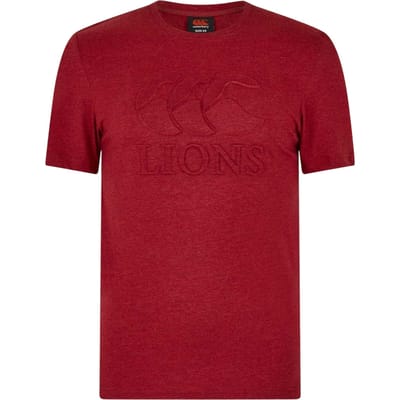Canterbury Heren Monument 2025 British & Irish Lions T-Shirt (Rode Dahlia)