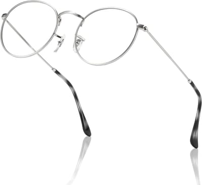 Blauwlichtfilter Bril - Computerbril - Oogcomfort Verbeteren - Rond Frame - 50-20-145 - Zwart