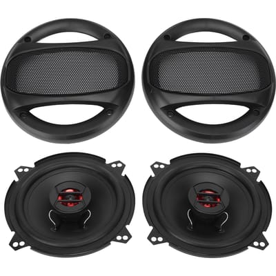 2 pièces Haut-parleur Audio de Voiture 5‑1/4 pouces 150W 12V Tweeter Audio Haute Performance Universel pour Système Stéréo