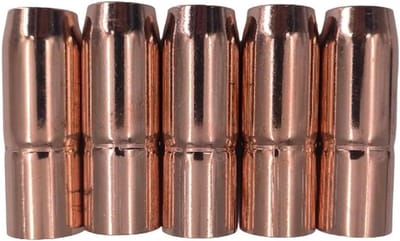 Lasmondstukken MIG - Koperen Tips - Lassen - Consistente Gasstroom - 5 stuks - Koperkleurig