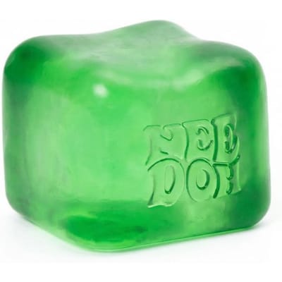Schylling Needoh Nice Cube Stressverlichtend Sensorisch Speelgoed voor ADHD Focus en Angst Unisex Fidget Tool Zacht Knijpbaar Bureau bruin