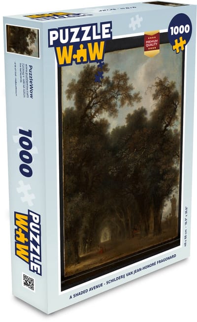 Puzzel A Shaded Avenue - Schilderij van Jean-Honoré Fragonard - Legpuzzel - Puzzel 1000 stukjes volwassenen