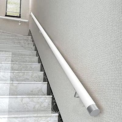 Houten trapleuning - Steun voor trap - Veilig traplopen - Duurzaam dennenhout - 37 meter - Wit