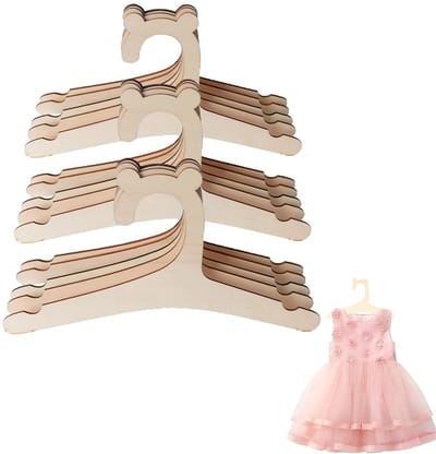 15 Stuks Baby Hanger voor Kinderen, Non Slip Childrens Houten Jas Hangers, Kledinghangers voor Kinderkleding, voor Baby Kleding Drogen Opslag