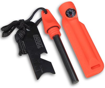 AdroitGoods Hoogwaardige Magnesium Firestarter - Luxe Survival Aansteker, Vuurmaker, Flint Staaf - Voor outdoor, survival, camping