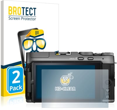 BROTECT - Screenprotector voor Fujifilm X-A7 - Folie Beschermfolie transparant 2 Stuks