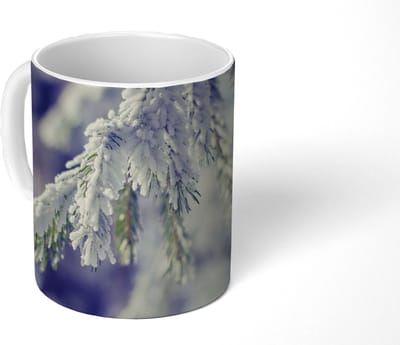 Mok - Koffiemok - Winter - Dennenboom - Sneeuw - Landelijk - Mokken - 350 ML - Beker - Koffiemokken - Theemok