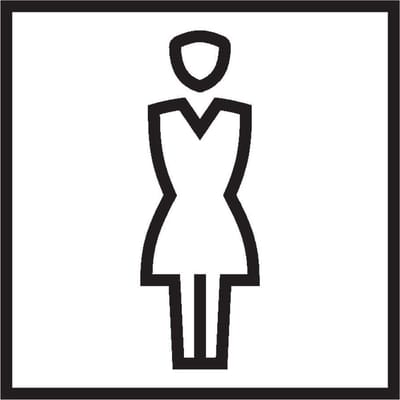 WC dames sticker 100 x 100 mm