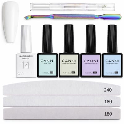 Canni - Biab - Set - 10-delig - HEMA-vrij - TPO-vrij - Builder in a bottle - Builder gel - Biab nagellak - Biab set - The gel bottle biab - Gel in a bottle